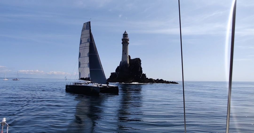 ArmySportASCB's tweet image. Fastnet Rock 🪨 

Now pushing hard for Cherbourg on Fujitsu British Soldier for the crew from @SailArmy

#ArmySailing #rolexfastnetrace #rorcracing #50thedition #BritishArmySport