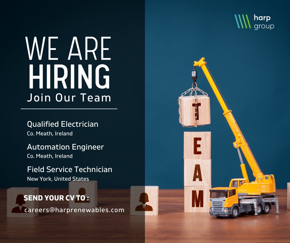 HarpElectrical's tweet photo. HIRING NOW🚀 Exciting job opportunities at @HarpElectrical and @Harp_Renewables!

- Qualified Electrician👉  https://t.co/Kb8IxOJ4VH
- Automation Engineer👉  https://t.co/arvQLhgmIA
- Field Service Technician👉 https://t.co/xt1YhPhnoR

#HiringNow #harpelectrical #harprenewables https://t.co/y0jY8K6nPD