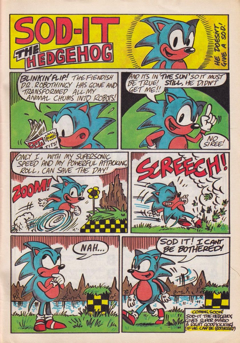 I knew Sonic had 'made it' when I saw this strip in Acne comic circa 1992.