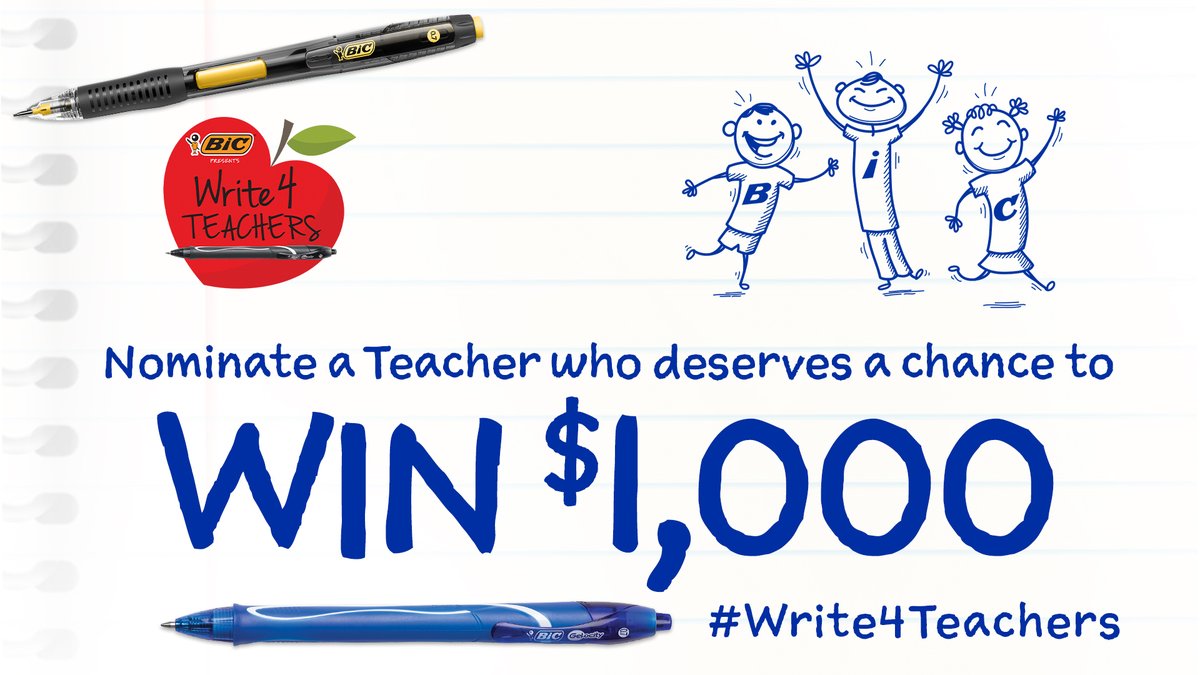 ElvisDuranShow's tweet photo. If you have ever had a teacher go above and BEYOND for their students, nominate them for their chance to win $1000 presented by @BICGroup!
#Write4Teachers --> https://t.co/F7wmdP3pnn πποΈ https://t.co/RiCX5EkCsu