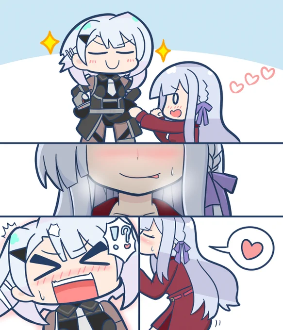 Skebで描いた白一葉に驚く叶星様です (依頼ありがとうございました!😇🙏)