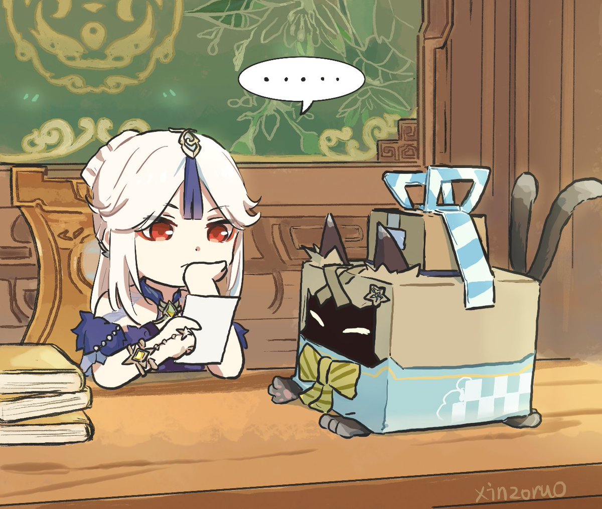 xinzoruo's tweet photo. Can't. I've been kidnapped☹️
#Yelan #Shenhe 
#kirara #Ningguang https://t.co/lYHa1LRYpt