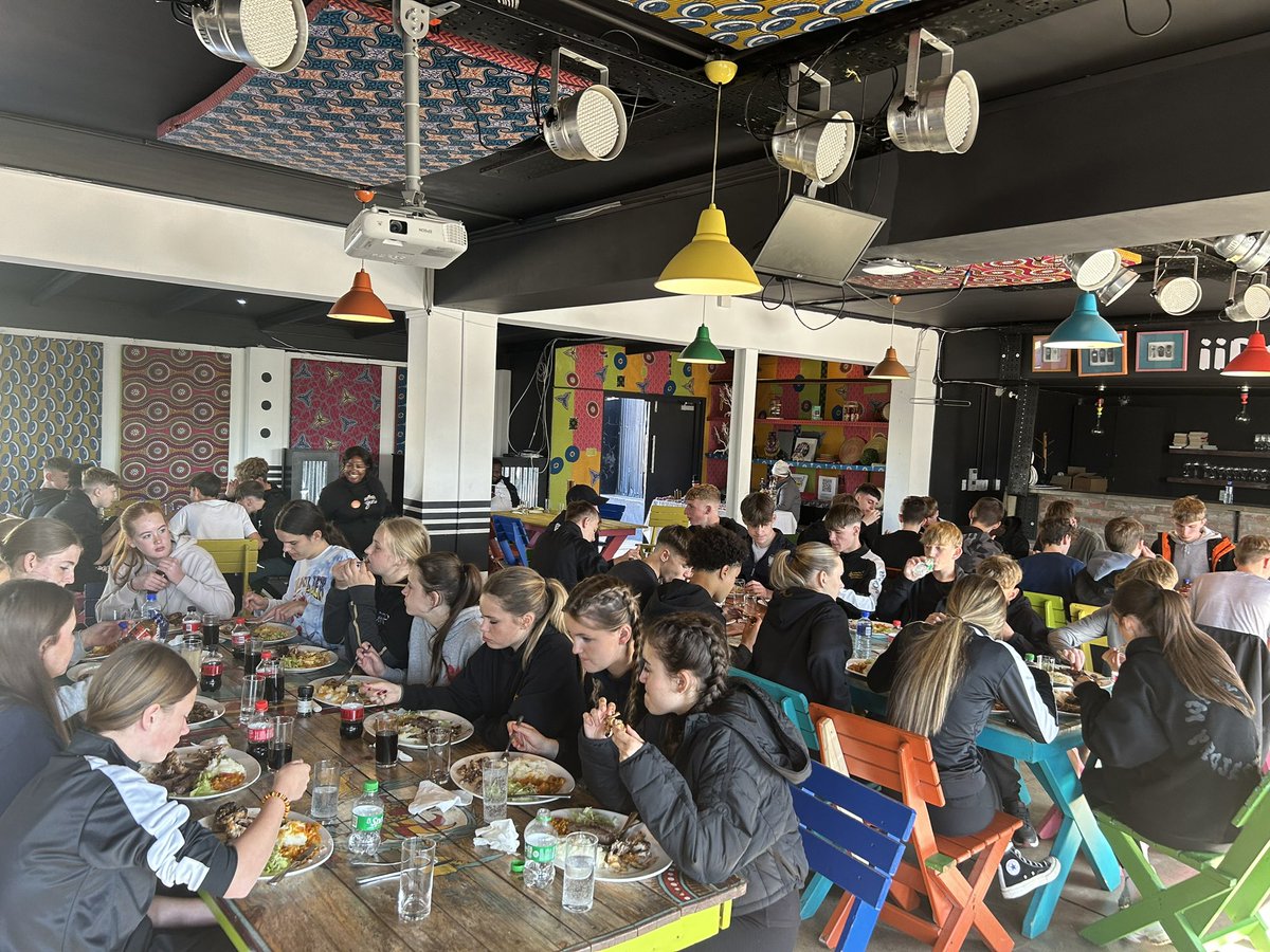AoM_PE1's tweet photo. A truly eye opening experience this morning at the Kayamandi township, which is home to over 70,000 people. We visited a primary school which was followed by a drumming lesson and a traditional South African lunch. 🇿🇦@DT_AoMSchool @edwindoransport https://t.co/vYQJ92SD4v