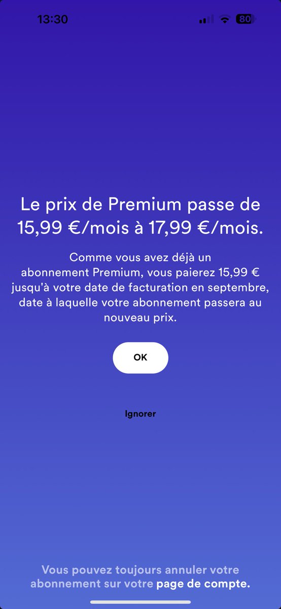 NicolasCALMELS's tweet photo. Quelle différence entre OK et Ignorer ? 🤯
@spotifyfrance https://t.co/rBi1Xt8f1k