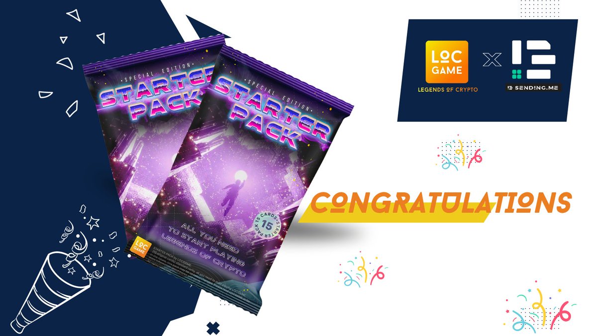 LOCgameio's tweet photo. Congratulations to all the winners that participated in the #AMA raffle with @SendingLabs. 🎉

Your rewards have been distributed.🎁

Log in to your marketplace account (https://t.co/SYRpHodmbJ) and check out your brand new Starter Packs with 15 unique NFT cards. 🎮🚀

Play LOCGame  
Web: https://t.co/mcWsPgPcHL 
Android: https://t.co/k6WdAAa38z

The raffle winners are:
1. LEGEND_026937
2. LEGEND_732066
3. Legend_479009
4. kral8121
5. LEGEND_919083