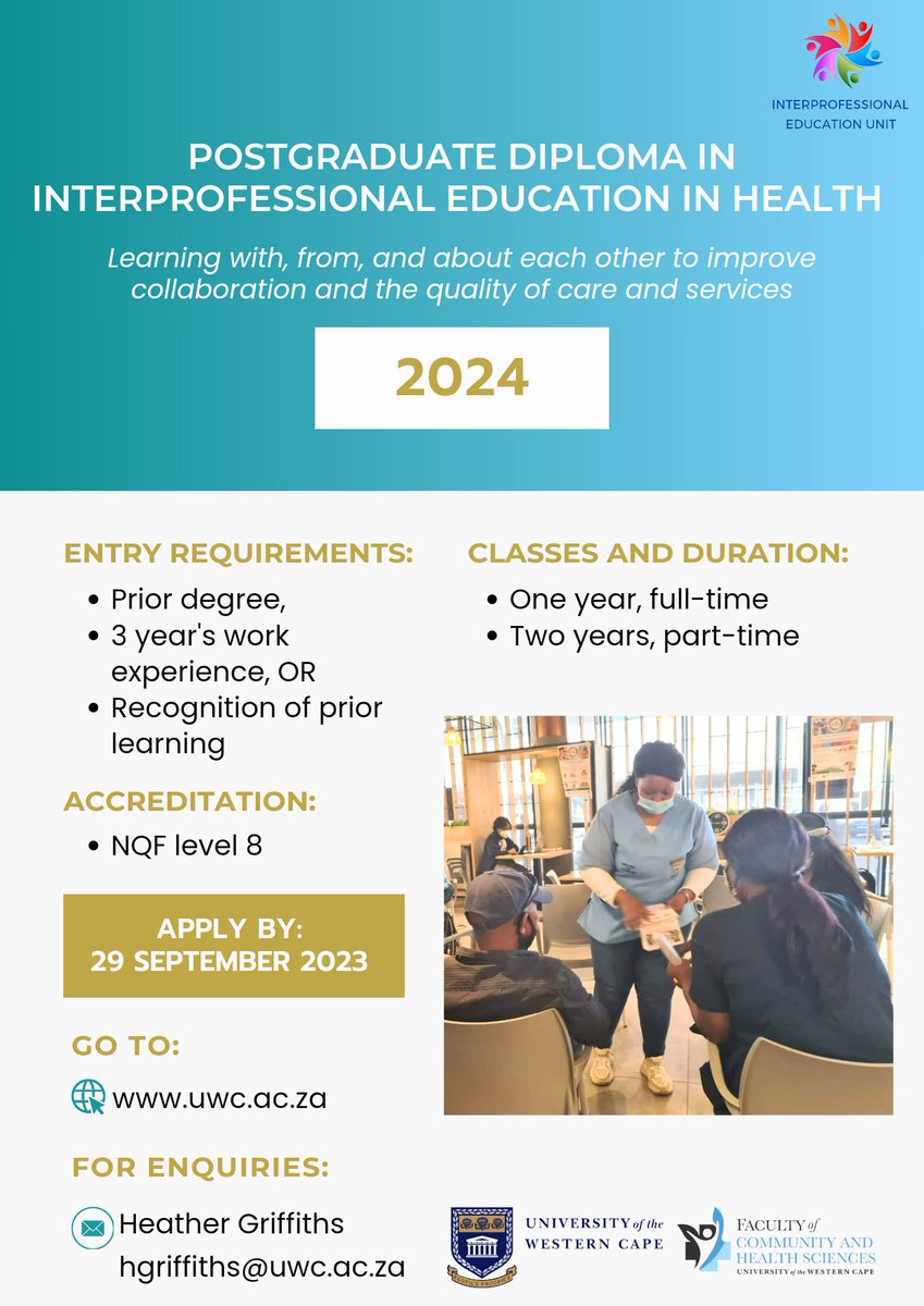 Apply now: student.uwc.ac.za