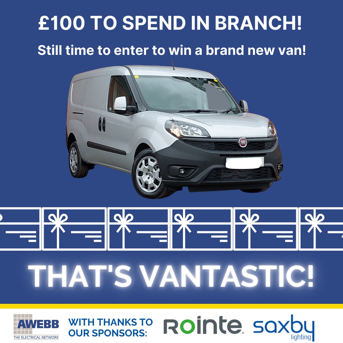 Our week 7 voucher winners are customers of <a href="/OldfieldElec/">Oldfield Electrical</a>, Guiseley (sponsored by @RointeUK), and <a href="/GrantandStone/">Grant and Stone</a> in Stevenage (sponsored by <a href="/saxbylighting/">Saxby Lighting</a>). As always, thank you so much to our sponsors and happy spending to the winners! #Vantastic2023