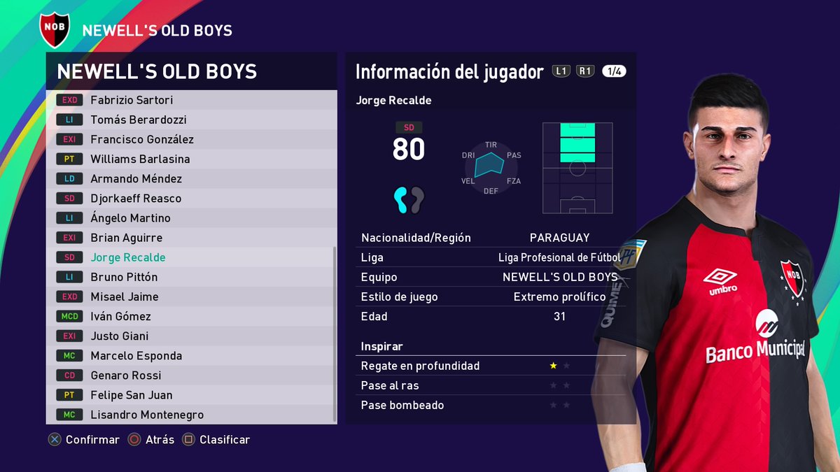 juanmdenize's tweet image. Pantallazo de como vienen las faces (copia base) para el #OptionFile general de la temporada 23/24 para #PES2021