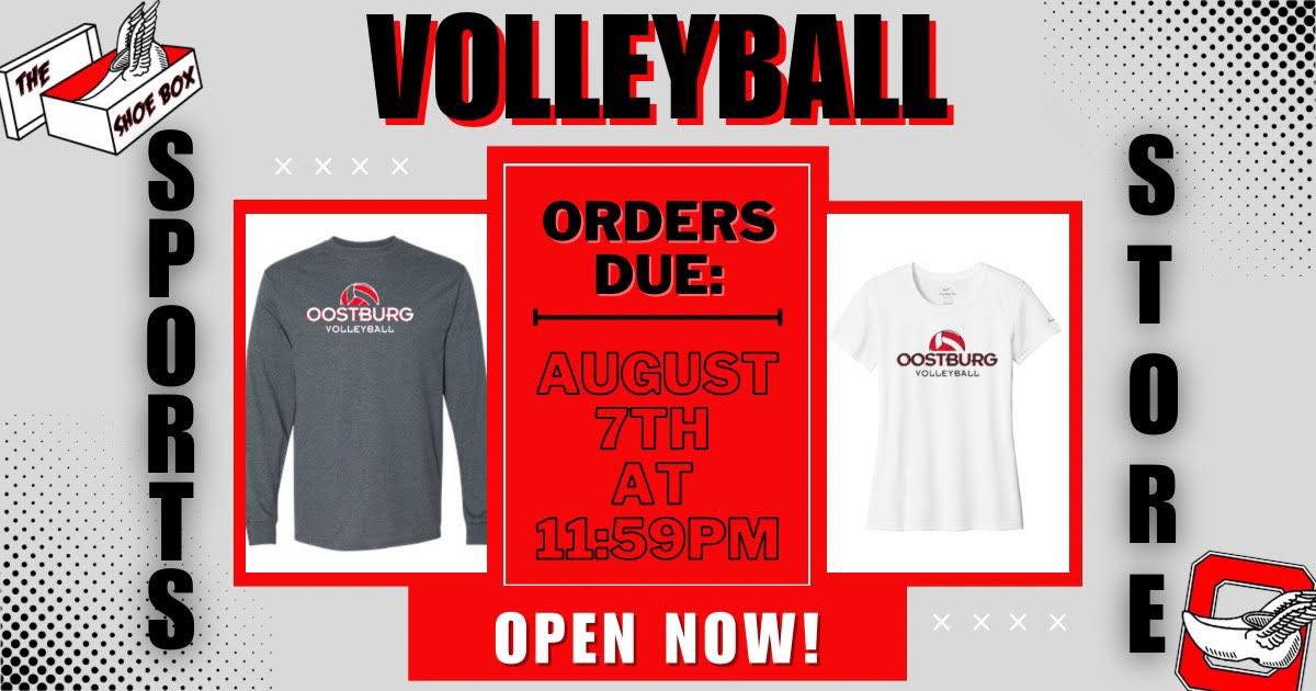 Need some new volleyball swag? ❤️🏐

Our volleyball sports store is open! Place your orders before August 7th at 11:59 pm. 👉 oostburgvolleyball23.itemorder.com

#BoostTheOost