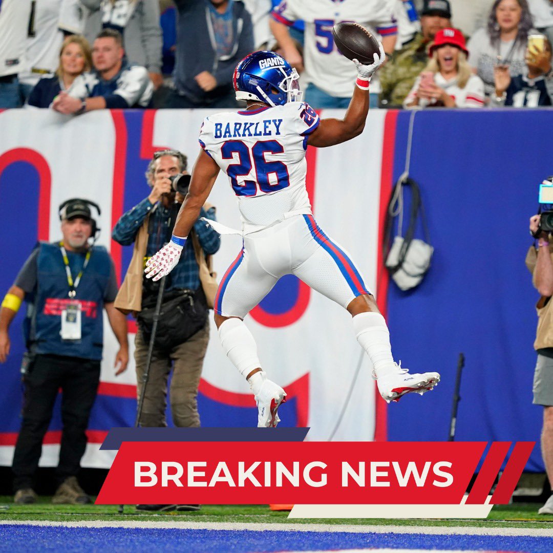 MySportsUpdate's tweet photo. What Saquon Barkley was supposed to play on:

- Could skip camp 
- $10.1M earnings (no signing bonus)
- $0 incentives

What Saquon Barkley agreed to today: 

- Will report to camp
- $10.1M earnings ($2M via signing bonus)
- $909K in incentives 
- Max he could make $11M https://t.co/dlUv5gwt0E