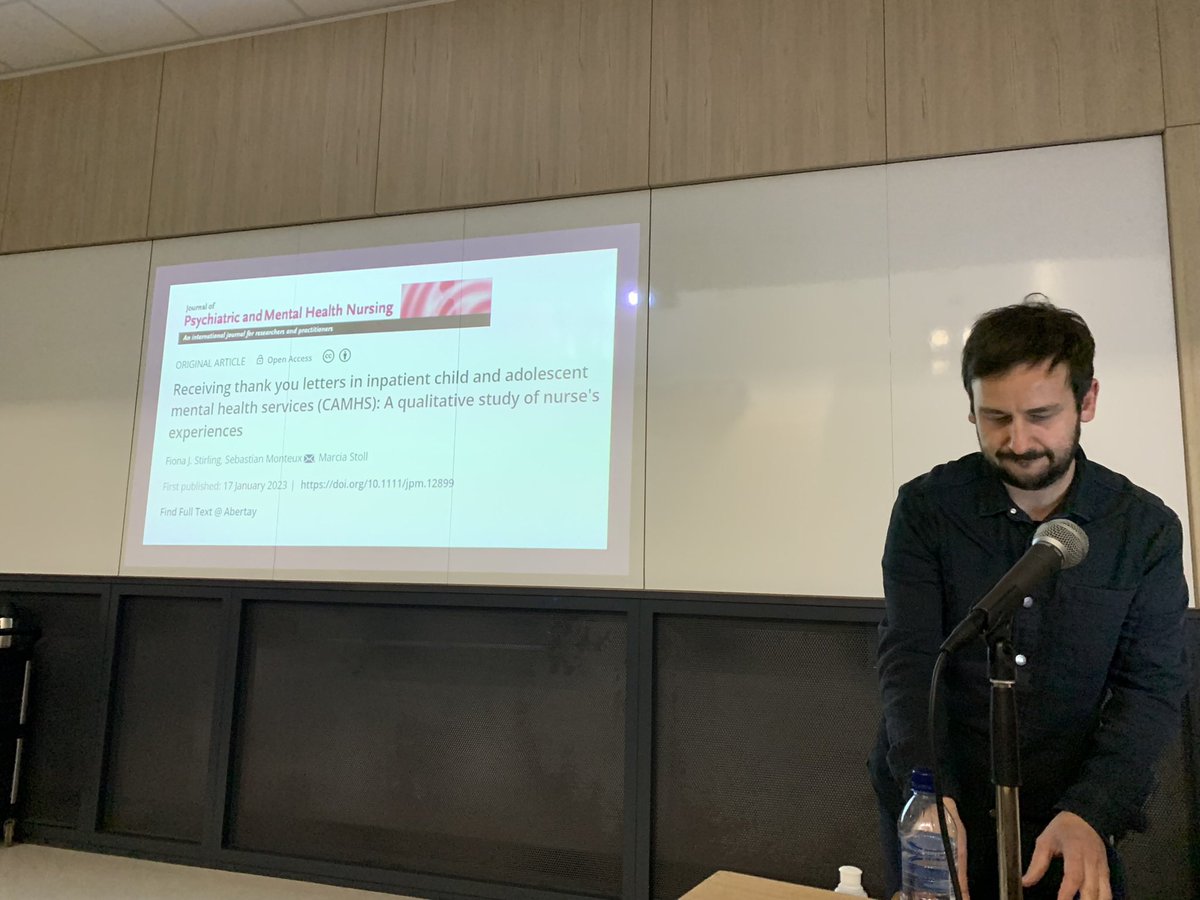 MHNAbertay's tweet photo. A great morning so far at our research symposium! Projects around widening participation, gratitude in MHN, supporting student nurse wellbeing and restrictive practice in MHN @leah_hosie @BowieMh @_judekelly #AcademicTwitter @AbertayUni https://t.co/5VbfasDR3P