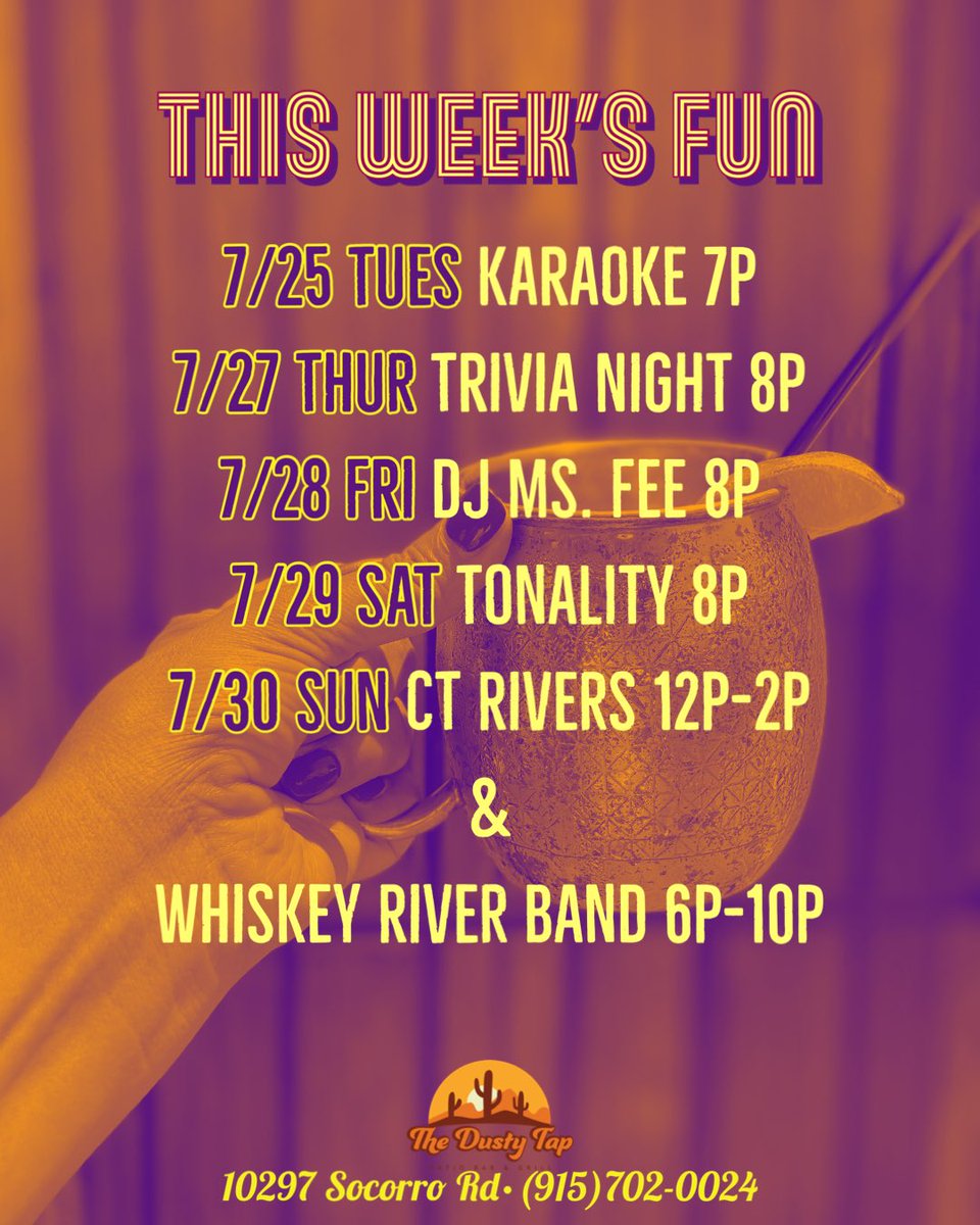 thedustytap's tweet photo. Join us for fun this week! https://t.co/fRlBXhibWK