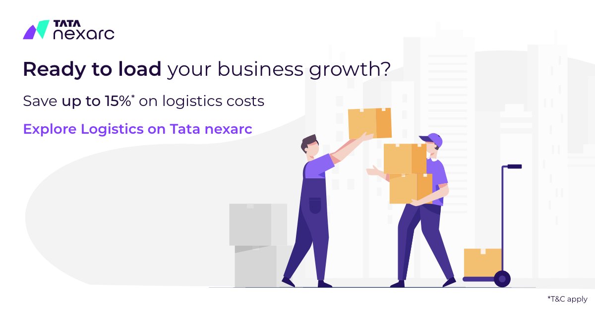 Tatanexarc's tweet photo. There's a smart and simple way to lower #shipment costs. Choose #Logistics and save up to 15% on logistics costs. Try now 🔗 https://t.co/DArsNVDznG

#Tatanexarc #AccelerateGrowth #EmergingBusiness #Transport #LogisticSolution #MSME #Logistic #LogisticManagement #July #MSMEs #SME https://t.co/0gHl6sgkh5