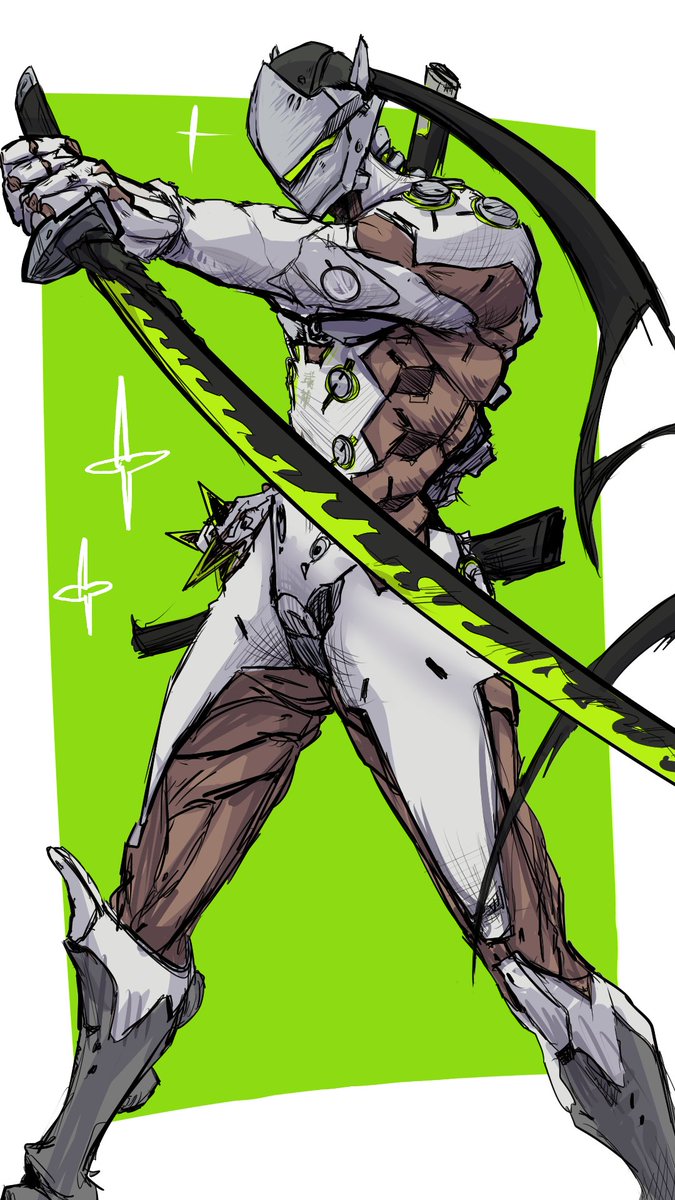 RT @hokekyo99: #Overwatch #genji 友人に頼まれて描きました！