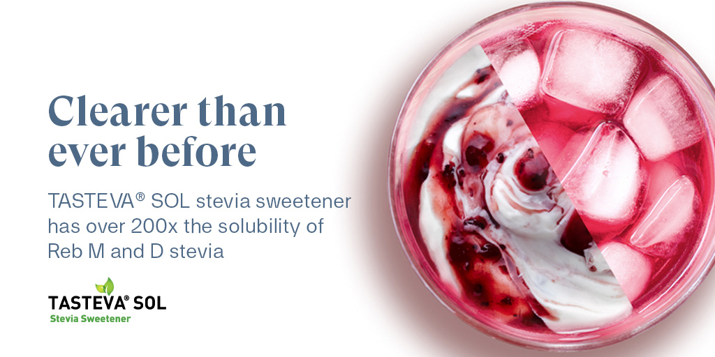 tateandlyleplc's tweet image. Did you know our new premium tasting TASTEVA® SOL stevia sweetener has over 200x the solubility of Reb M and D products stevia on the market?​

Learn more: tateandlyle.com/ingredient/tas… ​

#Stevia #FoodFormulation #Sweeteners #FoodInnovation