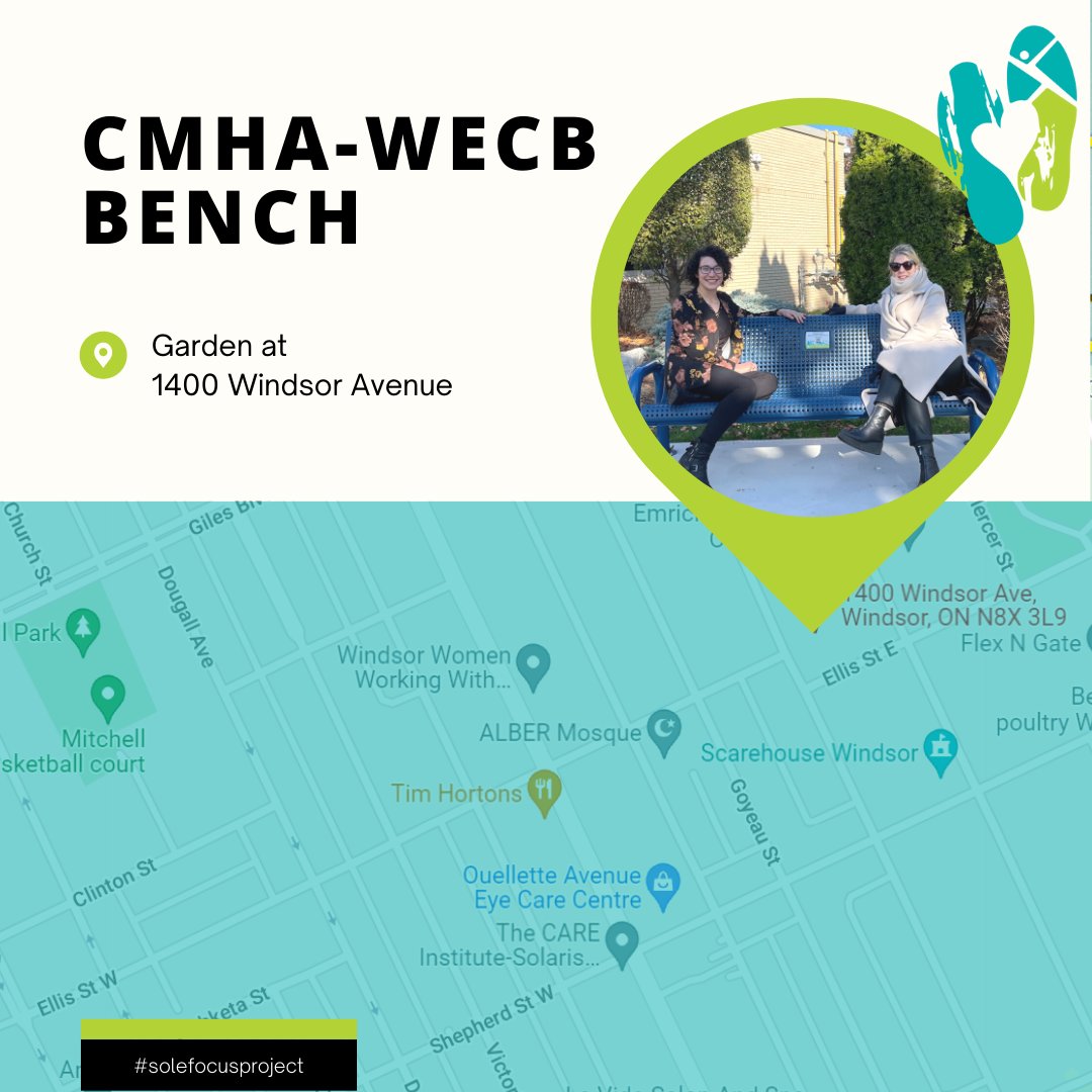 CMHAWECB's tweet photo. Have you seen these blue benches in your neighbourhood? π
Here's where you can find 4 of our #solefocusproject Friendship Benches! Scan the QR code on the bench to be directed to the CMHA-WECB website & connect to community resources.
#yqg #windsoressex #cmhawecb #mentalhealth https://t.co/vZS88OfqCV