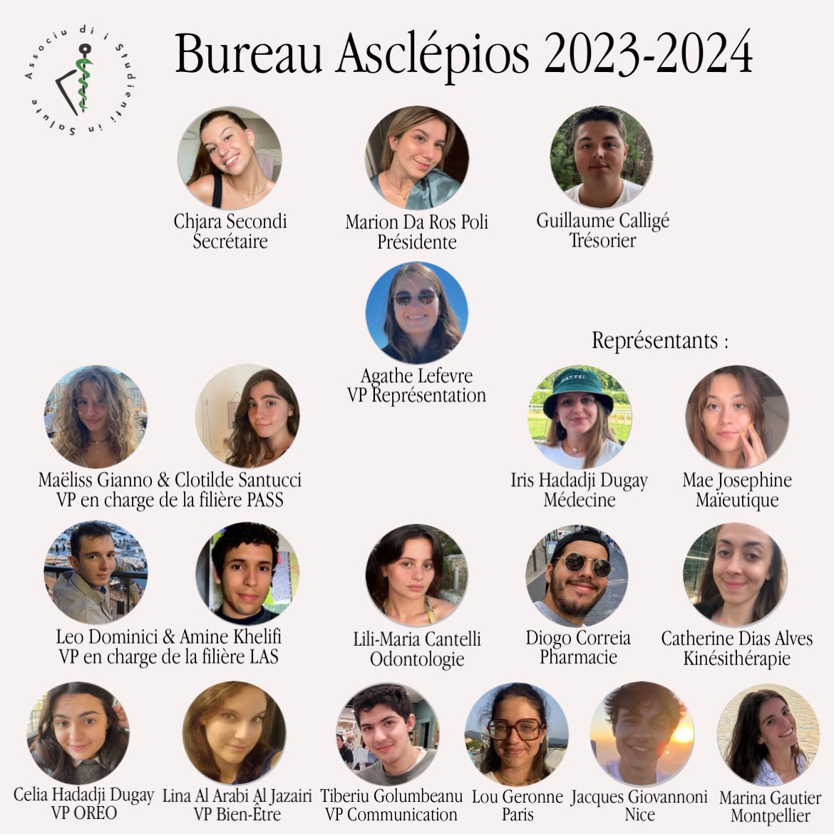 Asclépios vous présente son nouveau bureau 🥳
Félicitations à cette belle équipe !

#PASS #LAS #Corse #Corte #Asclepios #Tutorat