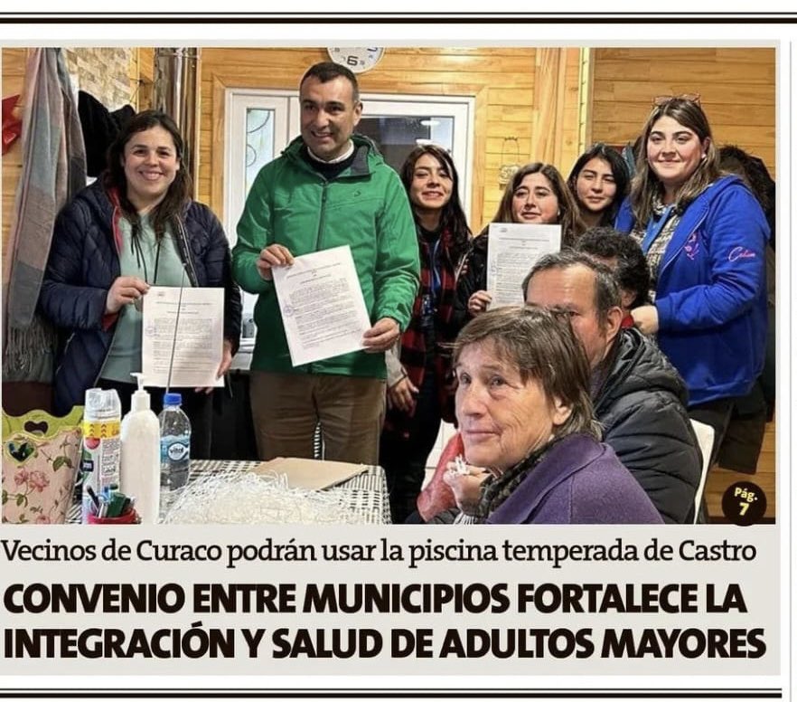 Juaneduardoconc's tweet photo. La prensa escrita Diario #EstrellaChiloé y periódico #ElInsular destaca convenio de colaboración entre los municipios de #Castro y #CuracoDeVélez. 

“Dicho convenio fortalece la integración  y la salud de adultos mayores”. https://t.co/t0owXWKf9q