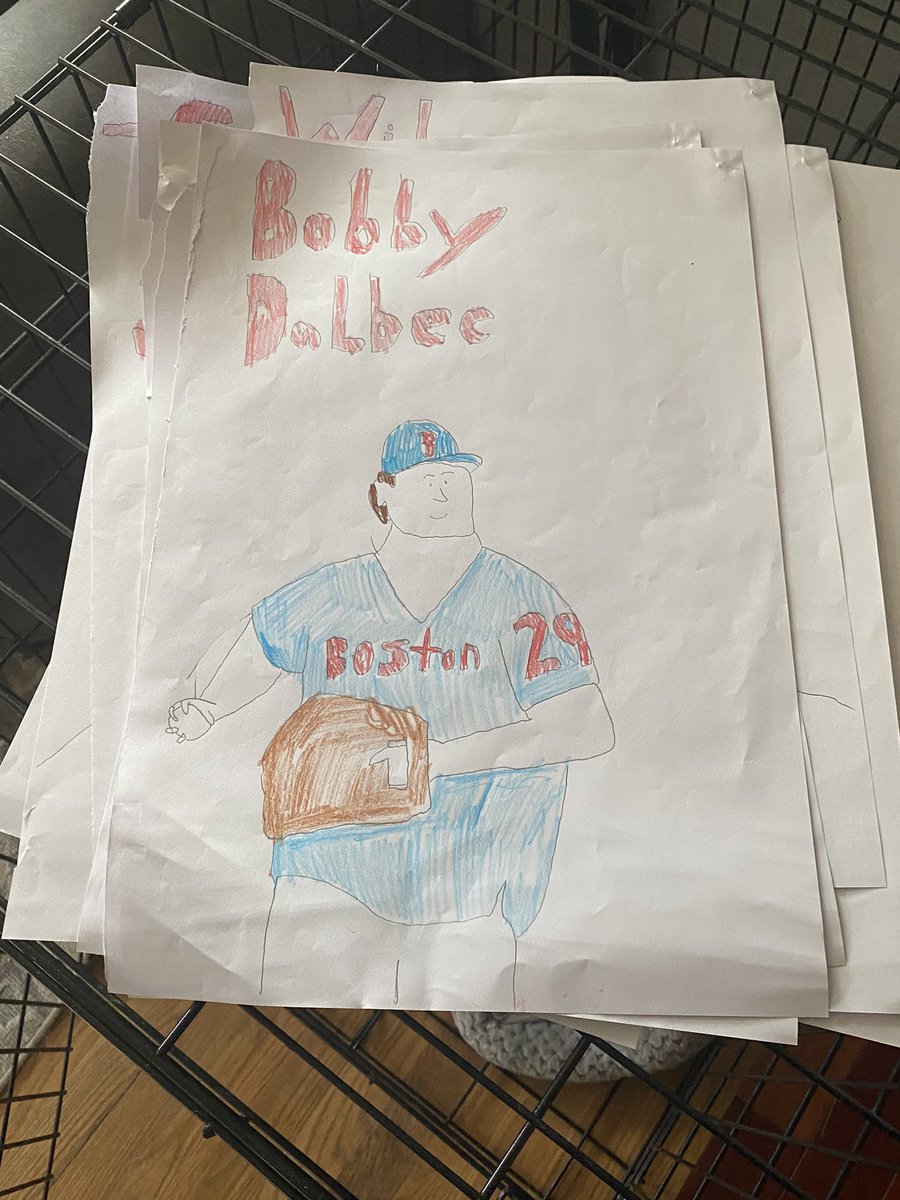 Hi Mr <a href="/BobbyDalbec/">Bobby Dalbec</a> I made a portrait for you and I am coming to woosox game on Saturday July 29th this drawing is for you to keep