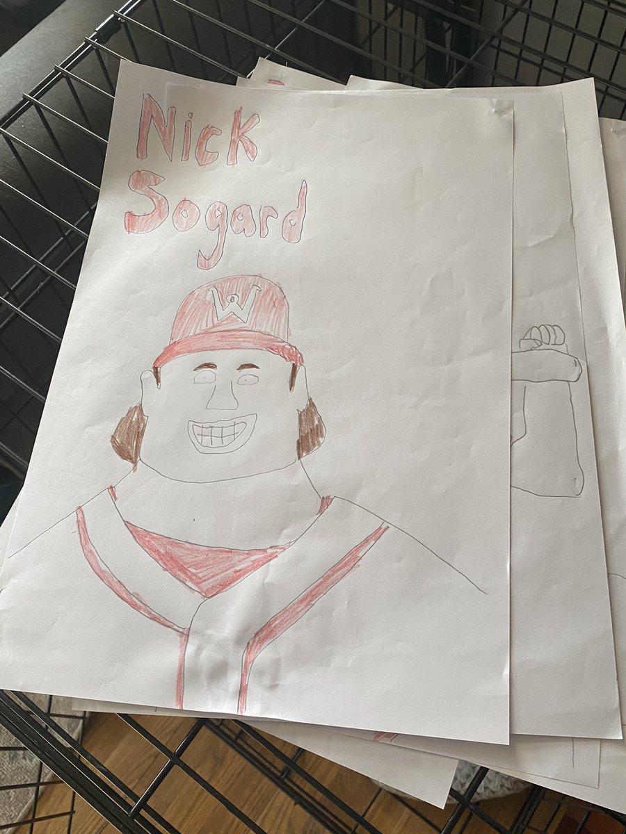 Hi Mr <a href="/NickSogard22/">Nick Sogard</a> I made a portrait for you and I am coming to woosox game on Saturday July 29th this drawing is for you to keep