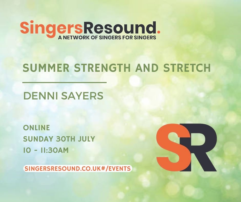SINGERS Sign up here for our next workshop - Pilates with Denni Sayers eventbrite.co.uk/e/summer-stren… Online Sunday 30th July 10am More info on our website singersresound.co.uk