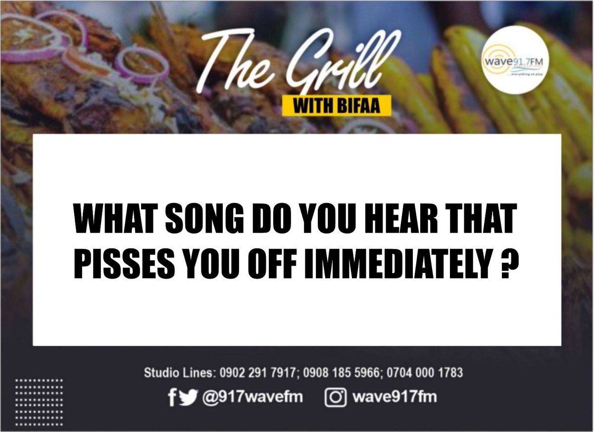 917wavefm's tweet photo. Join @TalkwithBifaa on #thegrill
Music policy - @Djtraktunez
#WorkingTuesday #TuesdayVibe #Music #Entertainment https://t.co/vl3ksPNhC9