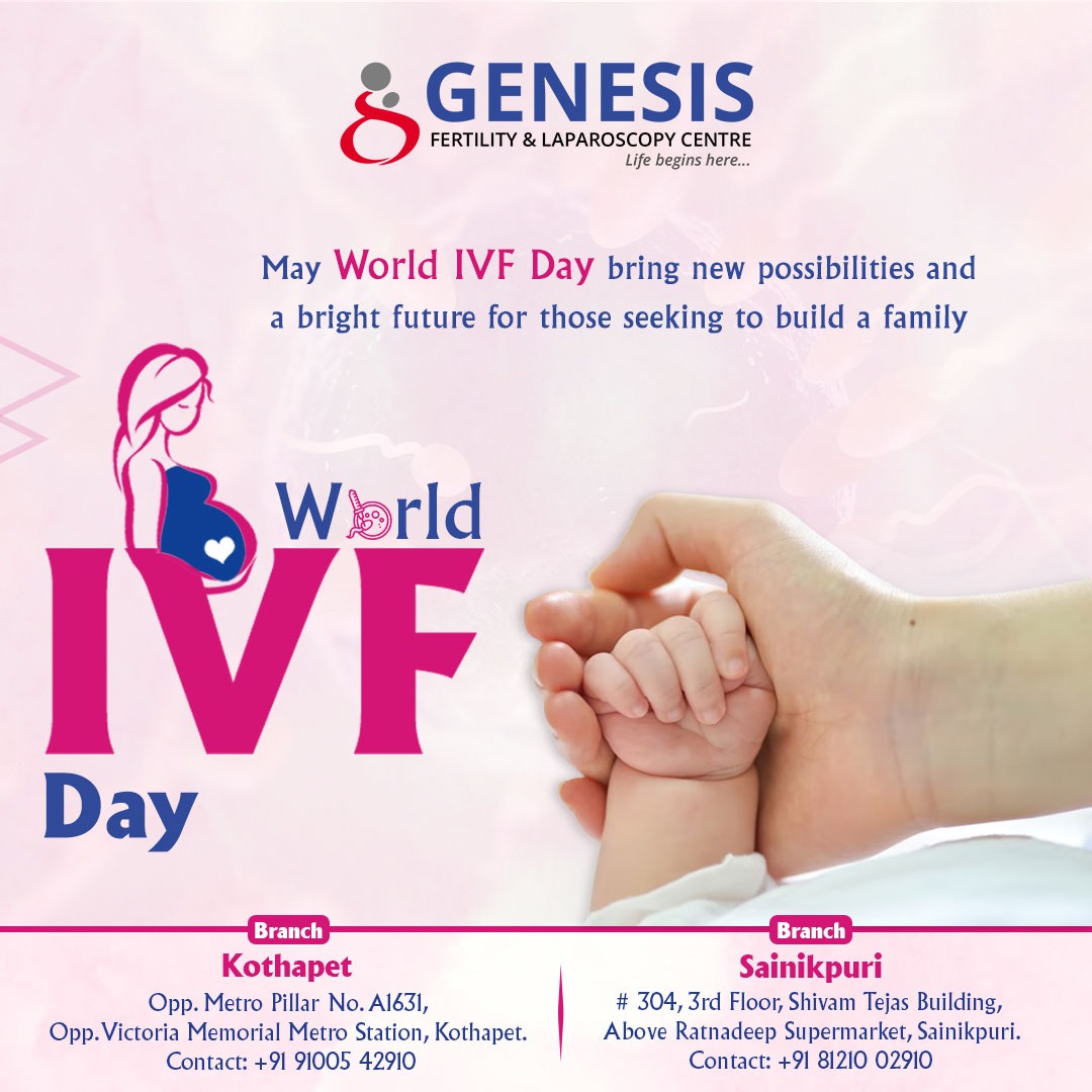 Let's raise awareness on IVF and support those on their journey towards parenthood.

#ivfday #worldivfday #sperm #fertility #MaleInfertility #ivfcentrehyderabad #infertilityspecialist #IVFcentre #BestFertilitycentre #InfertilityTreatment #IVFTreatment #Genesisfertilitycentre