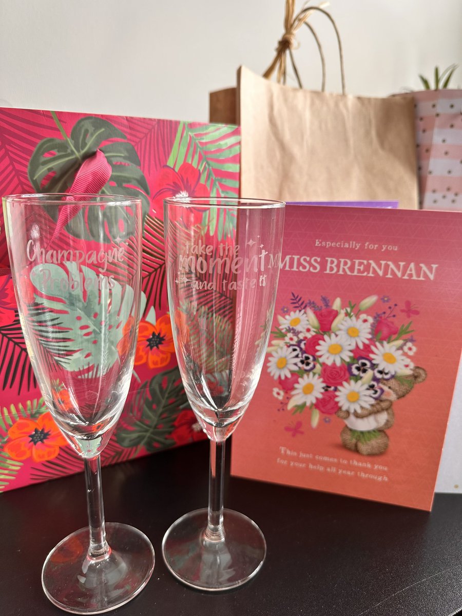 MissKBrennan_'s tweet photo. When your student is as big a swiftie as you!!! 🩷

So grateful for the thoughtfulness and will definitely be using these glasses while getting ready for the Eras tour 🥂 https://t.co/FQ3I7wH0r9