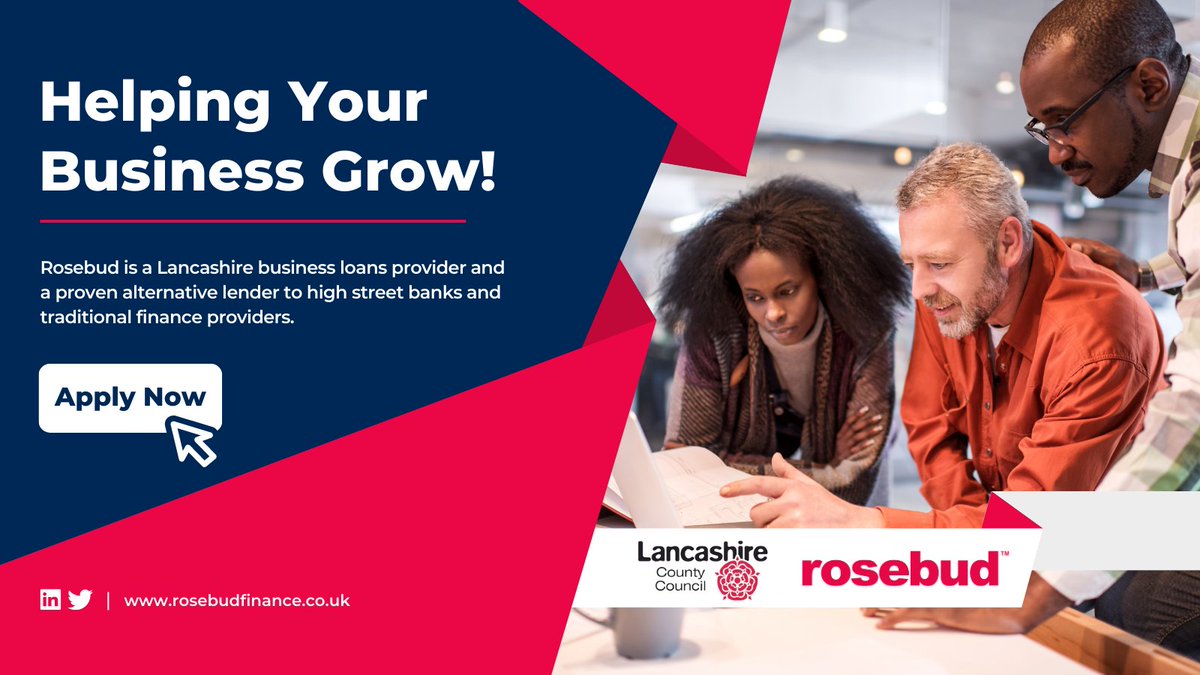 Are you a Lancashire business looking for funding to grow and develop? With over 30 years of experience providing loans to businesses in Lancashire, Rosebud enables you to create a successful and sustainable business. Get in touch today to find out more 👉 ow.ly/uhvq50PkK1q