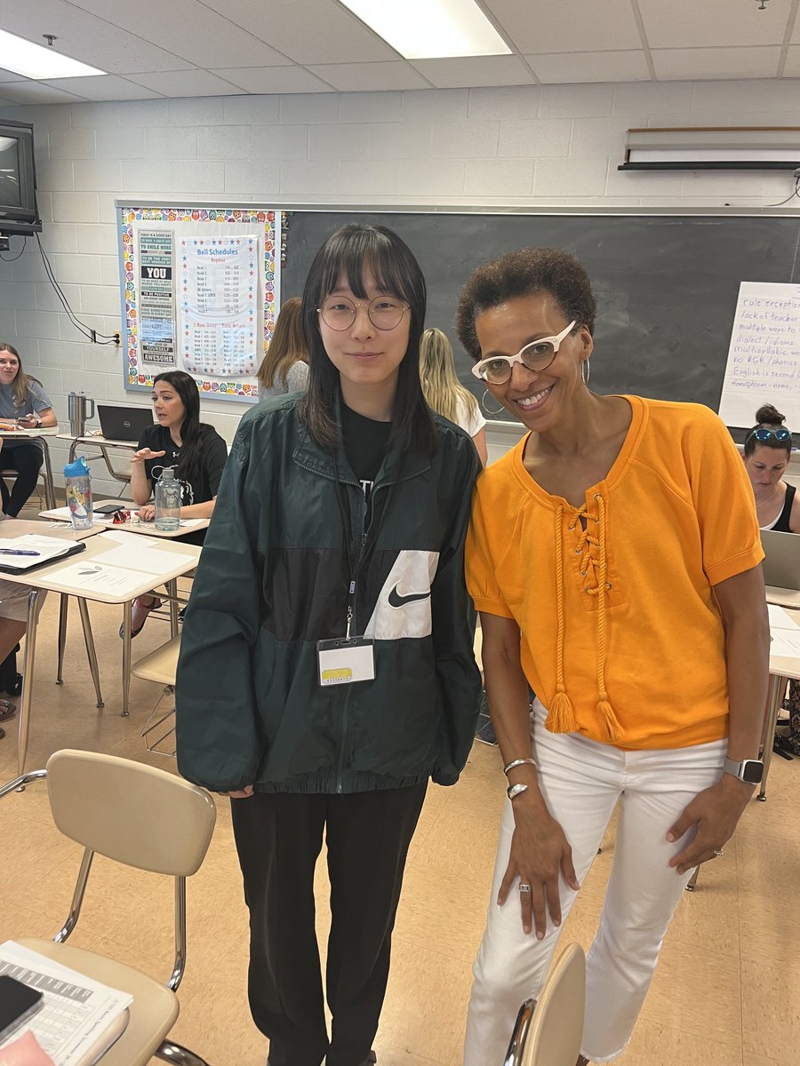Added benefit of mandatory summer training - first year teacher met a veteran teacher - now she has a friend at work!  @forestknolls MCPS ⁦@MCPS⁩ ⁦@CatapultLearn⁩