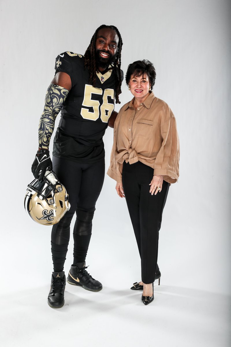 Saints's tweet photo. Mrs. Benson &amp; Demario 🖤 https://t.co/kIzwqO7jcd