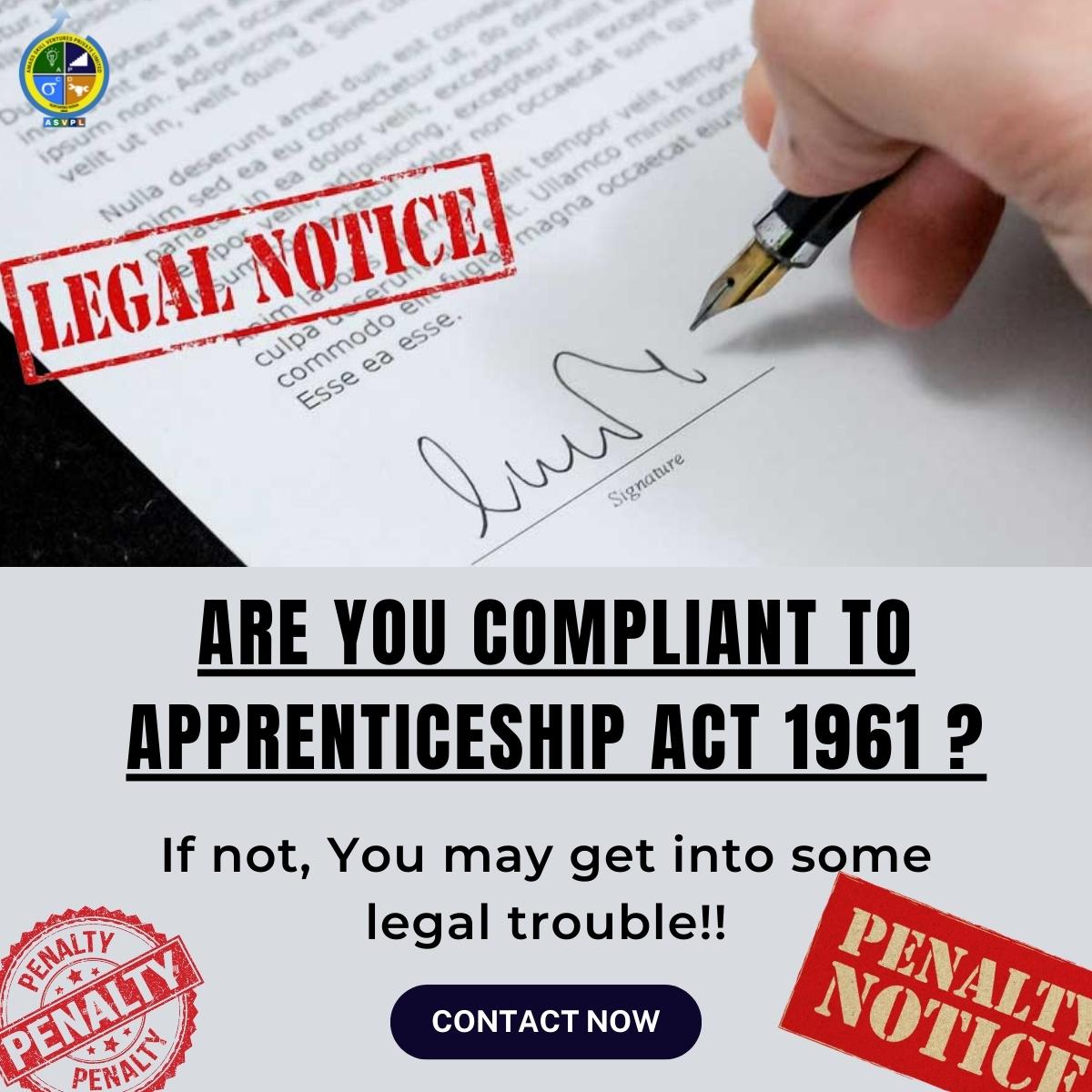 amass_skill's tweet photo. 🚨 Are you compliant to apprenticeship act 1961 !!
#apprenticeship #trending #legal #compliance #ASVPL #TwitterX #XTwitter @HSSC_India @SkillsASDC @MSDESkillIndia https://t.co/VIfojdEhlT