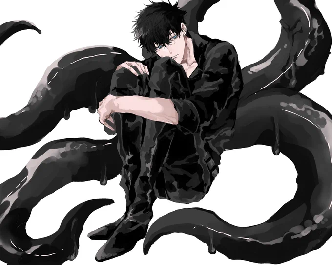 #見た人は無言で黒髪を載せる