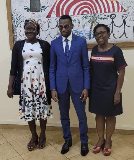 WghBenin's tweet image. Ce 25 Juillet 2023 WGH Bénin representé par @FASSINOUpascal3 et Pr Yekpe a eu l’honneur d’être reçu par Pr Hounkpatin Ministre de la Santé du @gouvbenin acquis à la cause de la
Santé des populations et du leadership féminin 👩🏾. Une belle collaboration 🤝 en perspective 🙂!