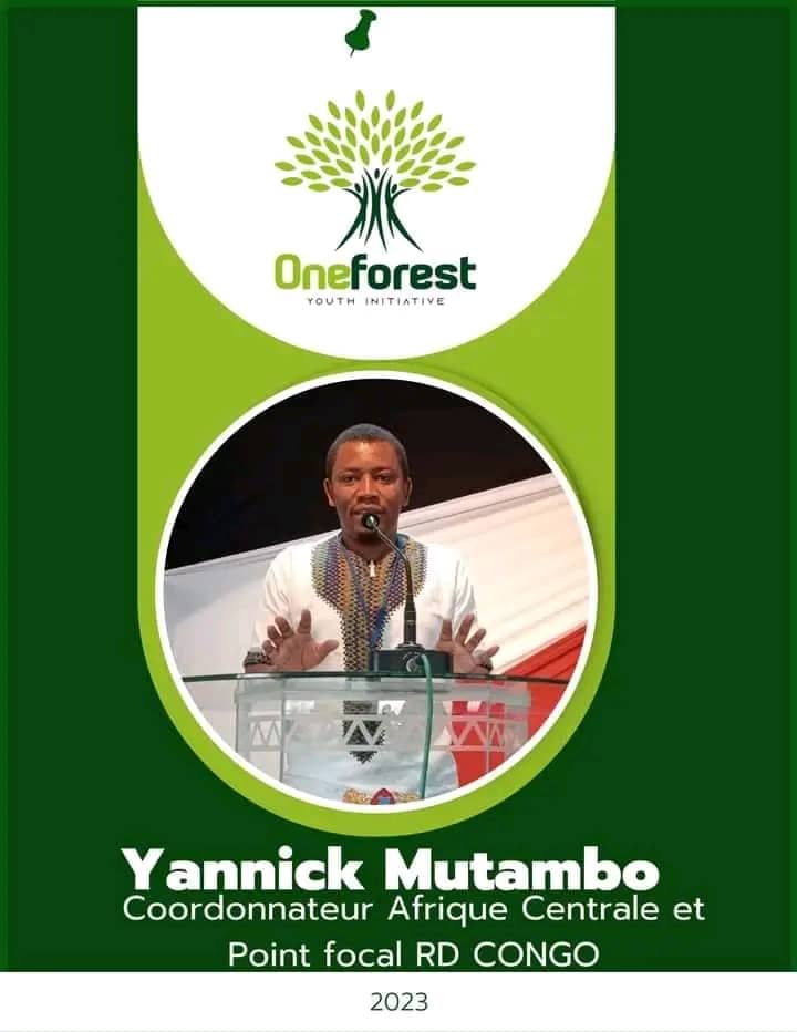 environews_rdc's tweet photo. One Forest Youth Initiative : Yannick Mutambo R. nommé Coordonnateur sous-régional de l'Afrique Centrale et représentant légal du programme au niveau de la RDC. Lancée au Gabon, la plateforme réunit  les jeunes engagés dans la protection des écosystèmes forestiers et biodiv. https://t.co/UWp8t7xBWC