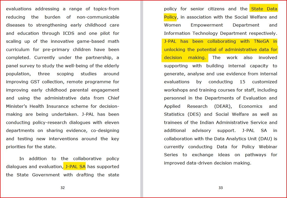 logic's tweet photo. The GoTN - @JPAL_SA partnership dates back to 2014. An evidence based policy on their work is needed. Will JPAL_SA release the data of all their work for others to assess the impact? 

Also - #UrimaiThogai #HouseHoldSurvey data will straight to them 'for poverty analysis' https://t.co/01HRdZFbuG
