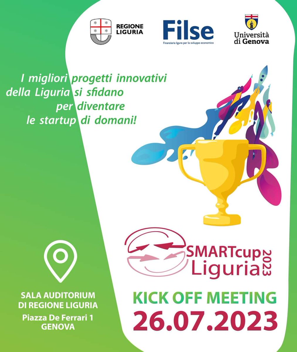 CCIAARIVLIG's tweet image. 🏆 Inizia   @smartcupliguria  business plan competition di @RegLiguria   🚀
 26 luglio 2023 𝑲𝒊𝒄𝒌 𝑶𝒇𝒇 𝑴𝒆𝒆𝒕𝒊𝒏𝒈 con @benveduti per tutti i partner della #startcup  👇
docs.google.com/forms/d/e/1FAI…

 #SMARTcup ⏰