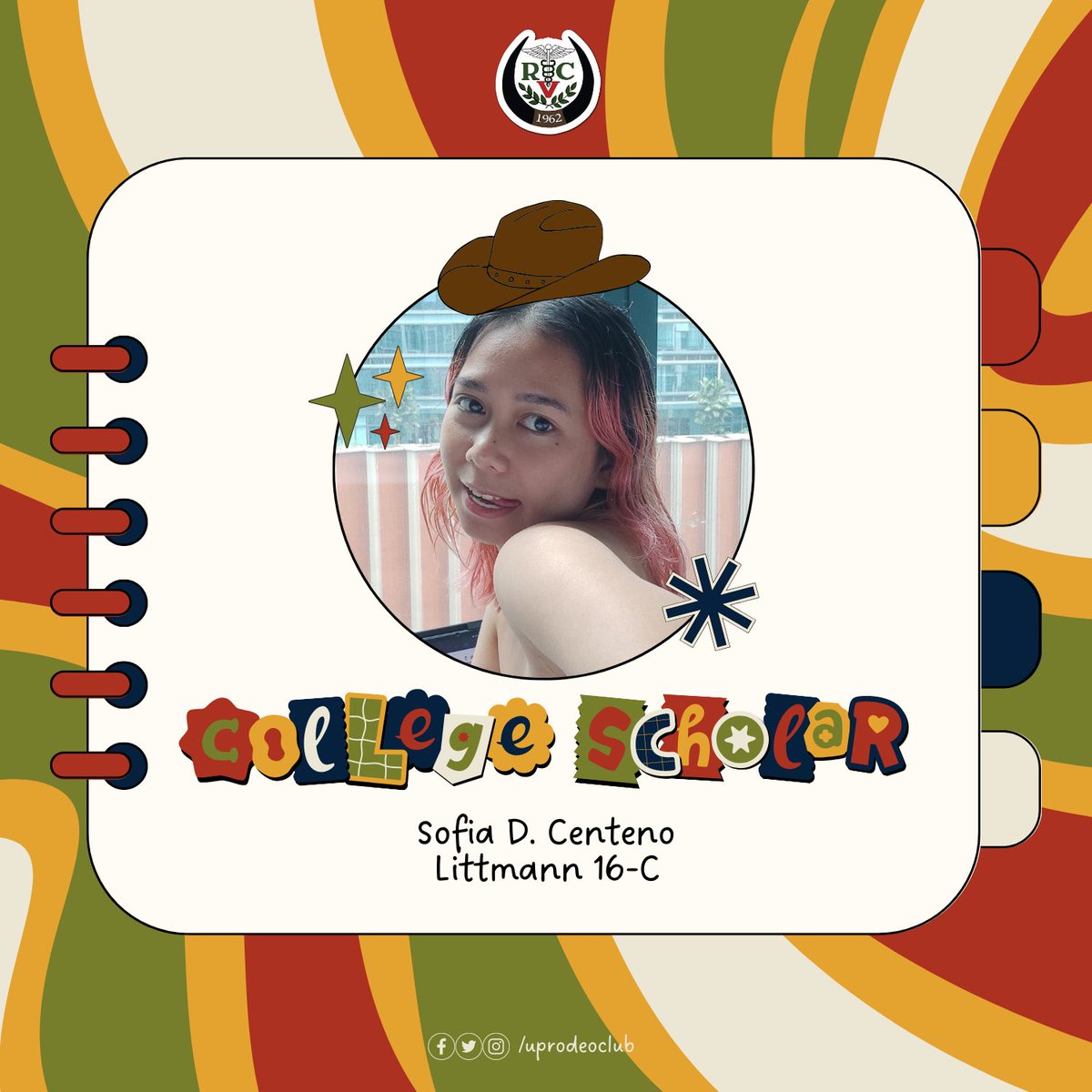 uprodeoclub's tweet photo. 𝙐𝙋 𝙍𝙤𝙙𝙚𝙤 𝘾𝙡𝙪𝙗 🤠 proudly presents our academic achievers for the ✨ 𝐒𝐞𝐜𝐨𝐧𝐝 𝐒𝐞𝐦𝐞𝐬𝐭𝐞𝐫 ✨ of A.Y. 2022 - 2023!

May you enjoy harvesting the fruits of your hardwork and dedication as you end another semester with flying colors 🌻.

(1/3) https://t.co/N5hfMF9eMw