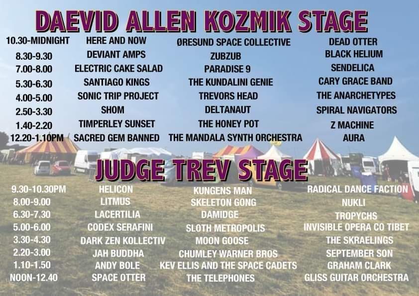 Kozfest: we are on Judge Trev stage 5 pm on Saturday!
