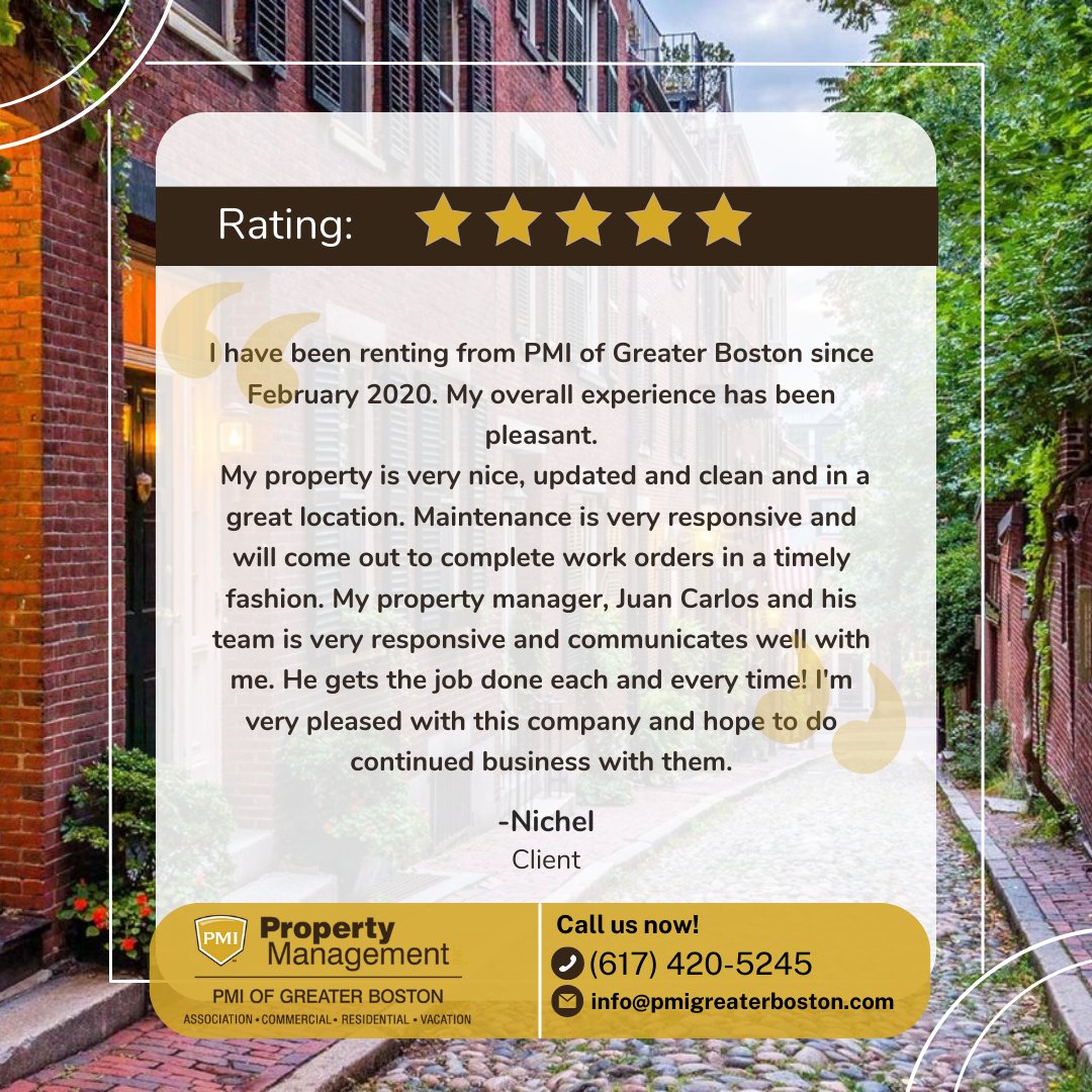 PMIGrterBoston's tweet photo. 💼 Entrust PMI of Greater Boston to handle all your property sales and management requirements, providing you with stress-free solutions.

#HappyClients #Excellence #InvestmentProperty #Commercial #Residential #Landlords #CustomerReview #Lynn #Methuen #Chelsea #MA https://t.co/Ts4eInAqhl