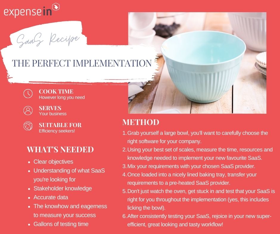 expensein's tweet image. Rolling out a new software in a business is never a simple task. Today we&apos;re unveiling our recipe for success.👨‍🍳👩‍🍳🥣

#softwareimplementation #implementation #software