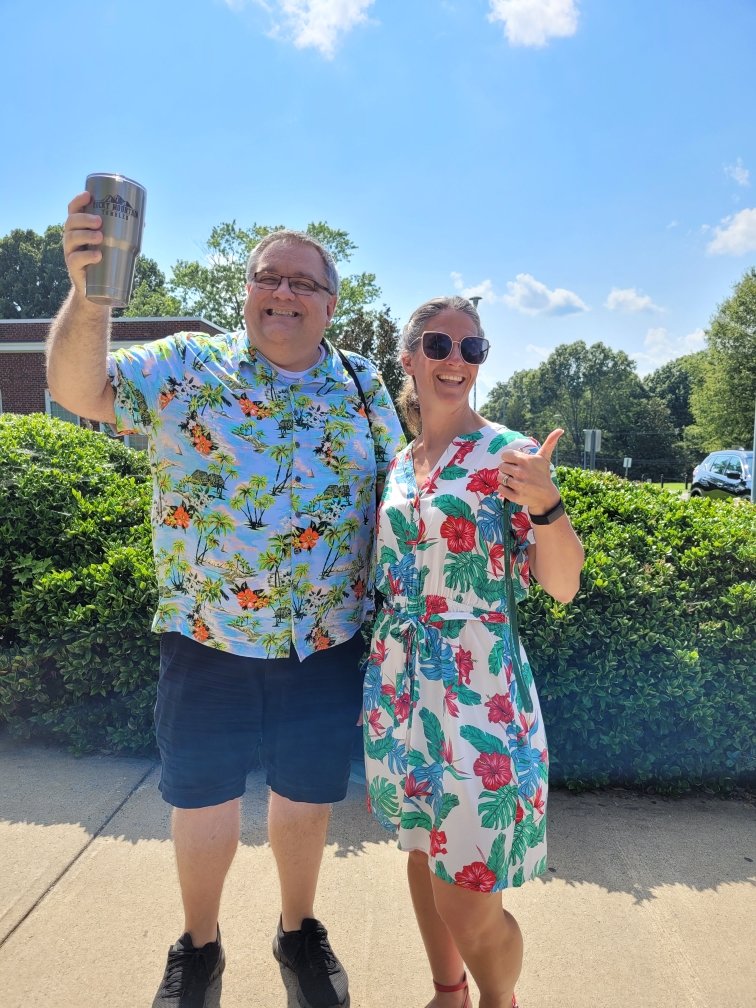 Tropical themed <a href="/WSFCS_SS/">WS/FCS Soc Studies</a> teachers rockin' out instruction at Old Town with the <a href="/wsfcs/">WS/FC Schools</a> SEE program!