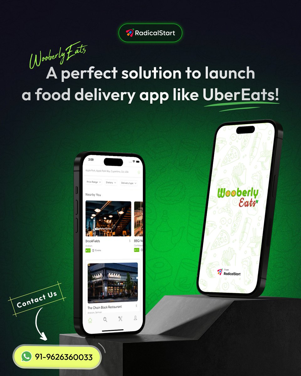 radicalstartnow's tweet image. 🚀Ready to Step into the Lucrative Food Delivery Market?

#WooberlyEats - The ultimate solution for your food delivery startup! 🚀💡Get a free demo now! 👉 rentallscript.com/ubereats-clone/

#ubereats #clonescript #clone #fooddeliveryapp #fooddelivery #appdevelopment #costeffectivesolution