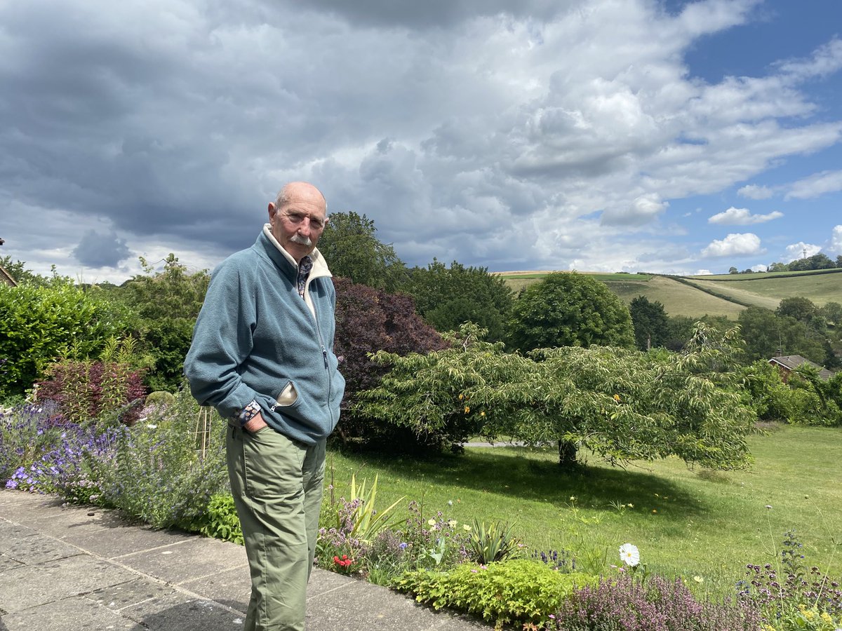 I get to call this inimitable man by beloved uncle. 
We’re sitting in a patch of paradise in his Woldingham garden in Surrey #BritishCountryside