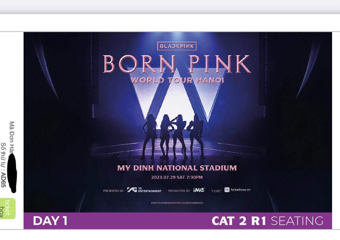 sugasun93's tweet photo. 🐰🐰原价：5,800,000VND~1,750元。通票价格：VND~905元。

CAT2 R1, 7月29日

WTS

#BLACKPINKWORLDTOUR
#BORNPINKINVIETNAM #BornPinkinHanoi
#BlackpinkinHanoi https://t.co/kfeb05iDWh