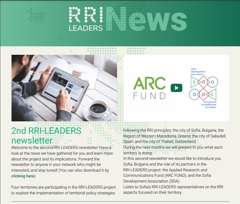 📢The second newsletter of the #RRILeaders project is now available! Keep up-to-date with the latest news and updates about our project. Download it here➡️ tinyurl.com/p9mz7wzt #ThisisRRI