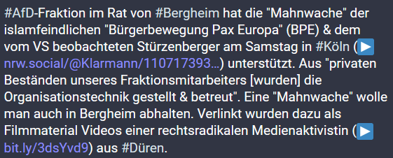 Blaulichtbaer's tweet photo. Die Lautsprechertechnik kam zuletzt bei #K1507 aus dem Querdenkermilieu im Rhein-Erft-Kreis, mit Unterstützung eines Fraktionsmitarbeiters der #noafd im Rat der Stadt #Bergheim.
Damit ist Stürzenbergers Behauptung "überparteilich" zu sein, geplatzt. https://t.co/IFEzHlSLZg