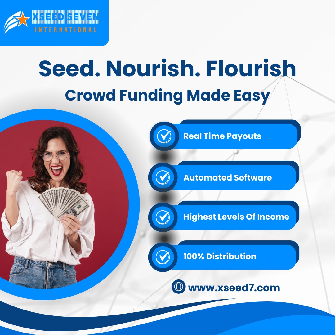 XseedSeven's tweet photo. Seed, Nourish, Flourish! Experience Crowd Funding Made Easy with us. Embrace 100% Distribution, powered by our Automated Software. https://t.co/7gexQmEzzH 
#CrowdFundingMadeEasy #Xseed7 https://t.co/tPc9UJW1Zh