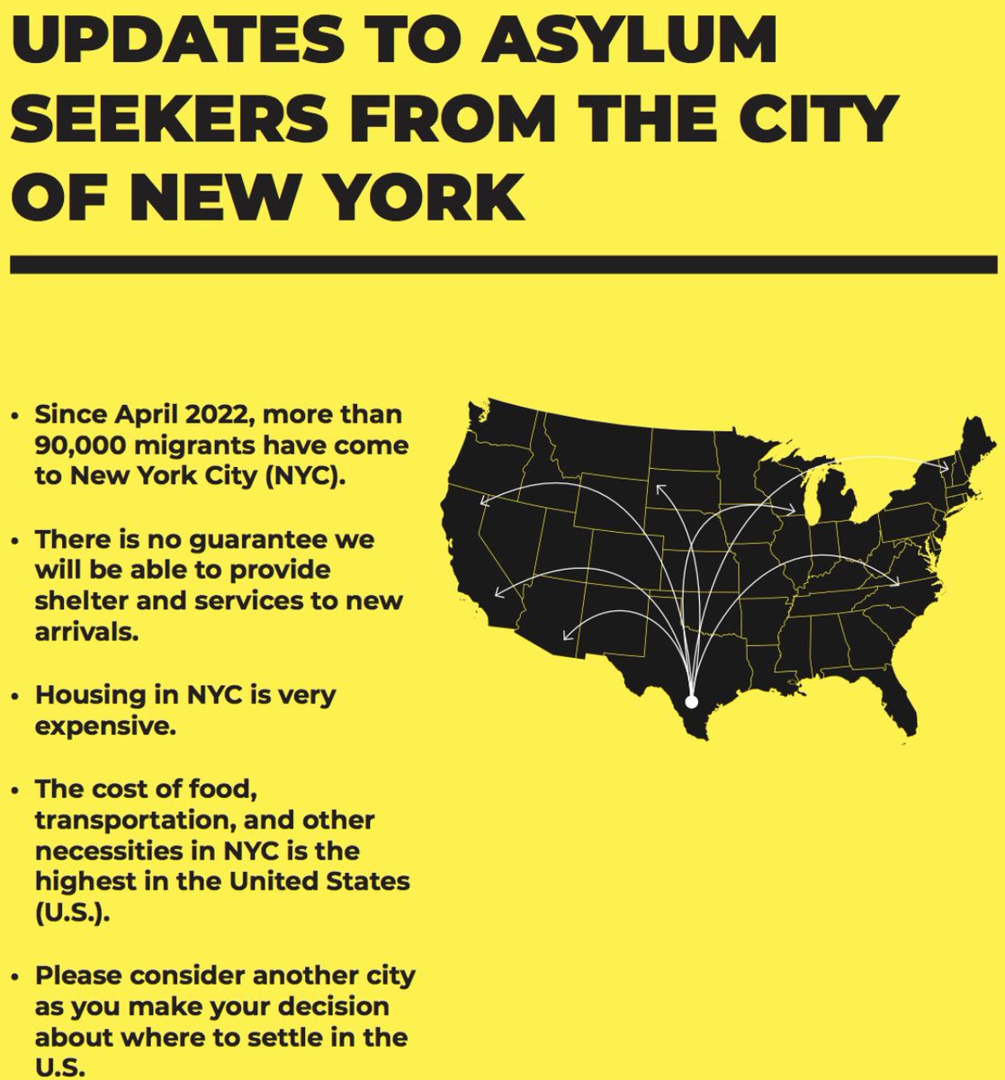 NYC Mayor Adams is now handing out flyers to sanctuary asylum seekers advising them NOT to come to NYC.
But you’re a sanctuary city!!! https://t.co/eny7OQQIxn