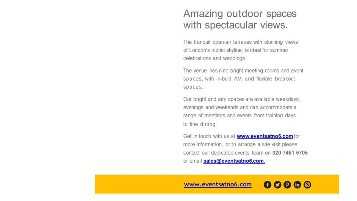 Following some fabulous events on our exclusive Terrace Space, we are extending Summer into August, with 20% off room hire.
#summerparty #terracespace #londonvenue #corporateparty  #privateparty #bbq ☀️